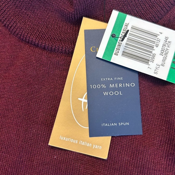 Vintage Women’s Clubroom Burgundy Italian Wool Sweater size L - Picture 2 of 5